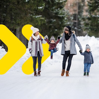 Familie, die wandert